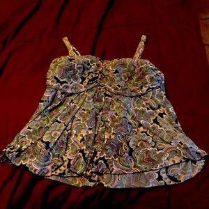 2 pc Tankini paisley flowing swimwear